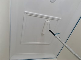 trade tips for a professional finish for a bathroom ceiling